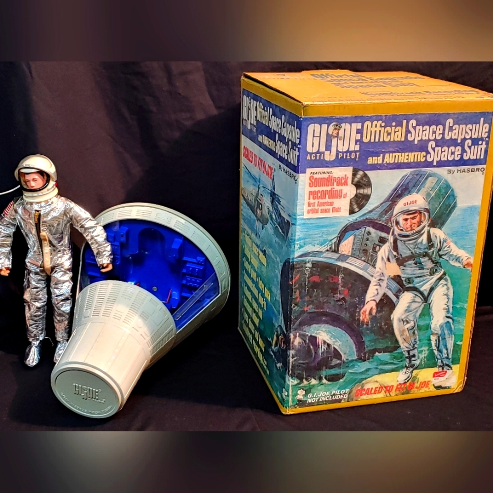 1960's Vintage Hasbro GI Joe Space Capsule with Space Suit & Helmet